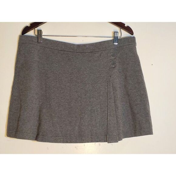 Lands End 100% Cotton Dark Gray Skort Size 16. Length 16" - Picture 1 of 6
